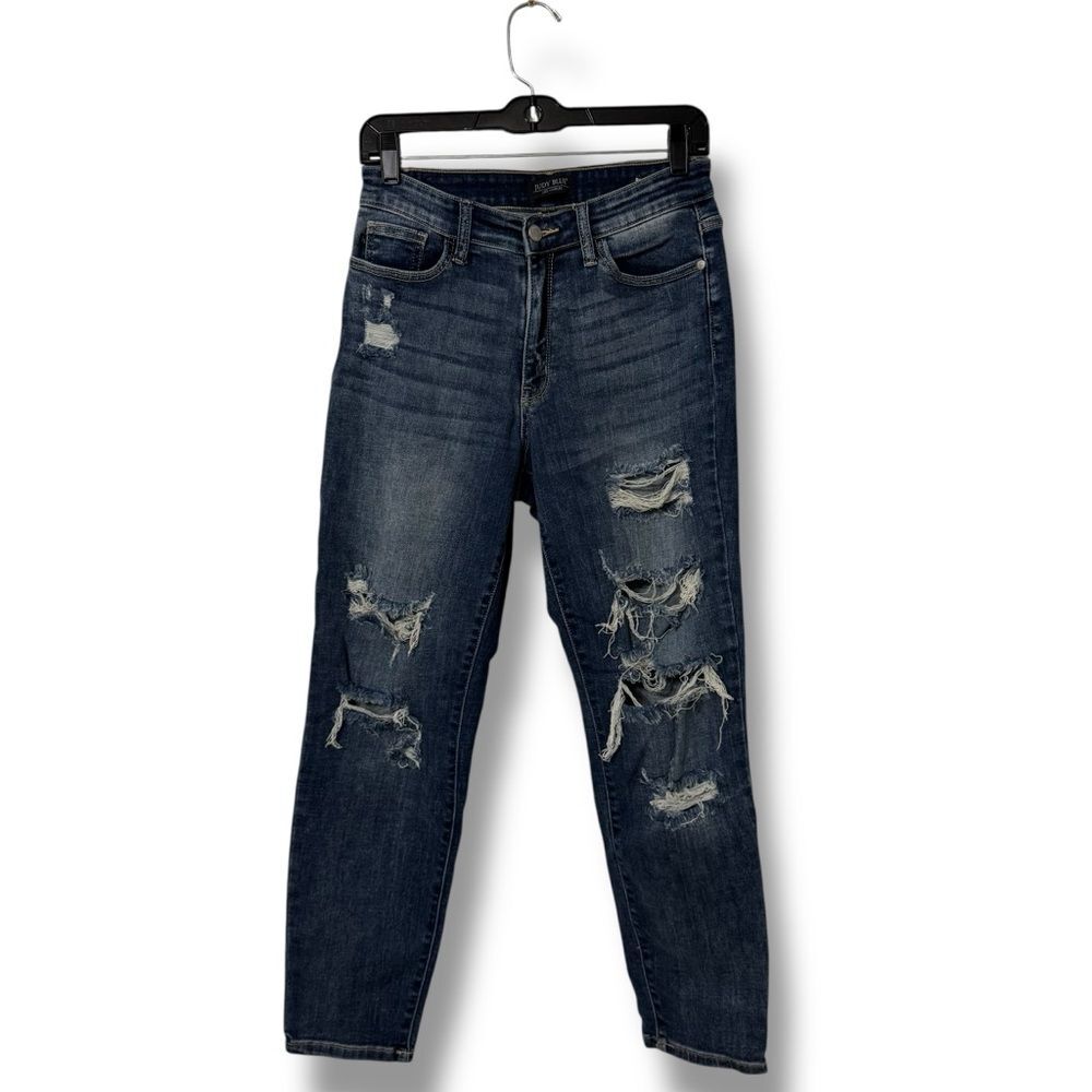 Judy Blue Boyfriend Jeans 27/5 Distressed Denim Relaxed Off Duty Casual